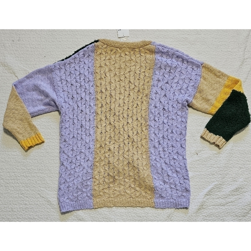 NWT Forever 21 Colorblock Cardigan Sweater - Picture 6 of 8